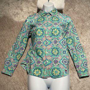 EUC Talbots Petites Convertible LS Blouse, Sz P